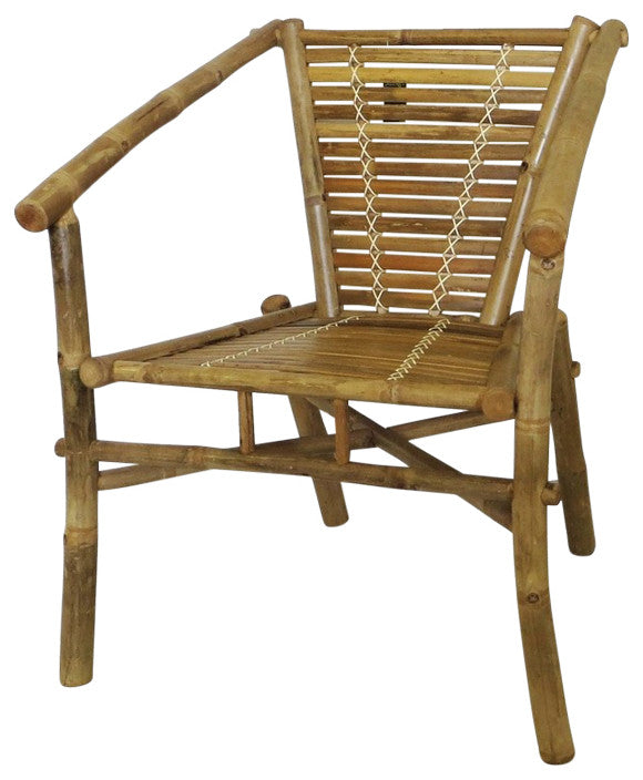 Stackable Bamboo Chair, Set of 2 pcs., 22"W x 22"D x 34"H