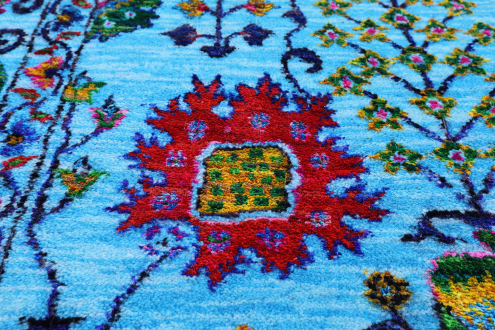 6' 0" X 9' 2" Persian Handmade Wool & Silk Rug - Q15812