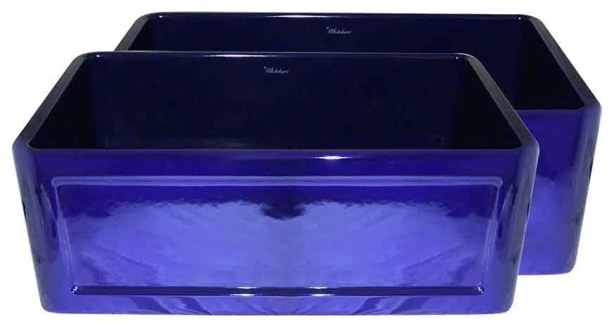 Farmhaus Fireclay Reversible 27" Sink, Blue