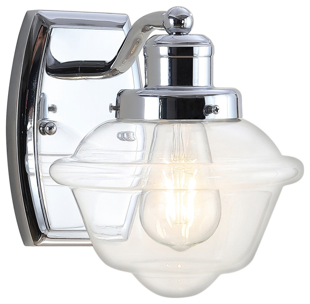 Orleans Iron LED Vanity Light, Chrome, 1 Bulb