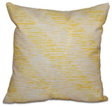 Marled Knit Stripe, Geometric Print Pillow, Yellow, 18"x18"