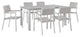 White Light Gray Maine 7-Piece Outdoor Patio Dining Set