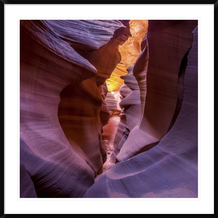"Fire In Canyon" Framed Digital Print by Sandipan Biswas, 44x44"