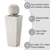 Faux Terrazzo Polyresin Outdoor Fountain