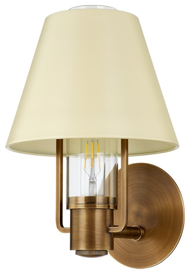 Kindle One Light Wall Sconce in Patina Brass