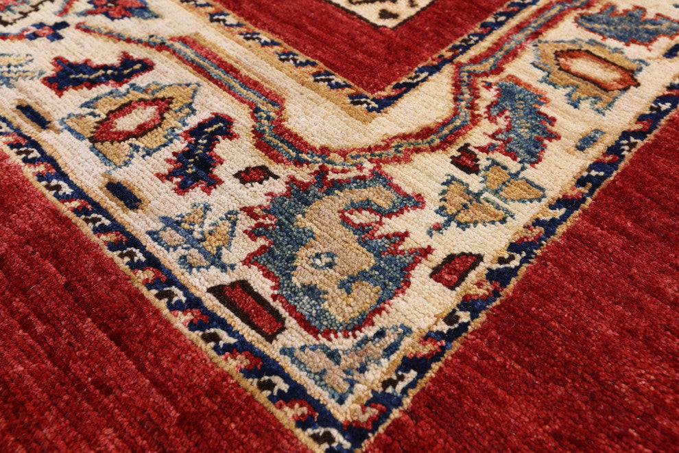 5' 0" X 6' 9" Handmade Persian Garden Design Wool Rug Q10657