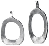 Cierra Aluminum Vases, 2-Piece Set