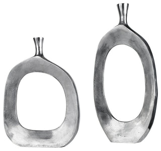 Cierra Aluminum Vases, 2-Piece Set