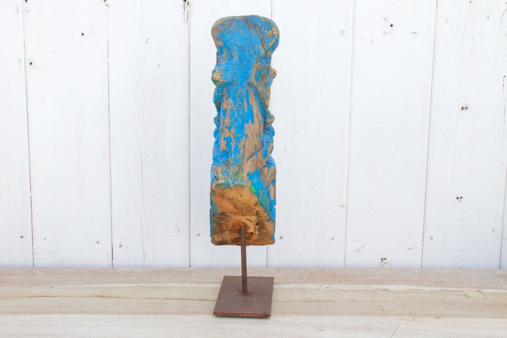 Antique Jodhpur Blue Horse Bust