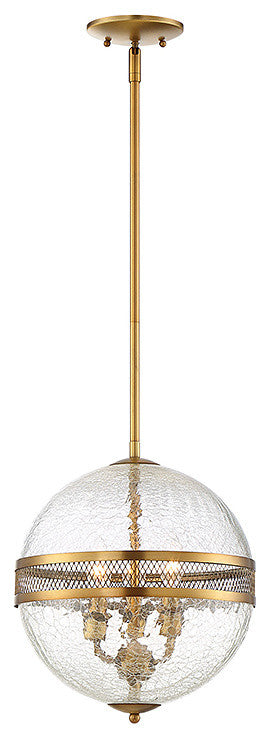 Stirling 3-Light Pendant, Warm Brass