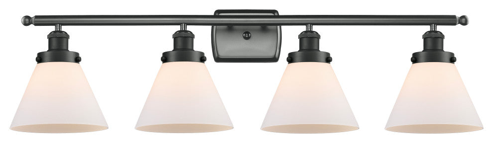 INNOVATIONS LIGHTING 916-4W-BK-G41-LED Large Cone 3 Light Bath Vanity Light