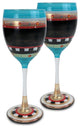 Mosaic Chalk Wine Glasses, Set of 2