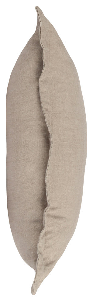 Amy 100% Linen 22" Square Throw Pillow by Kosas Home , Natural Beige