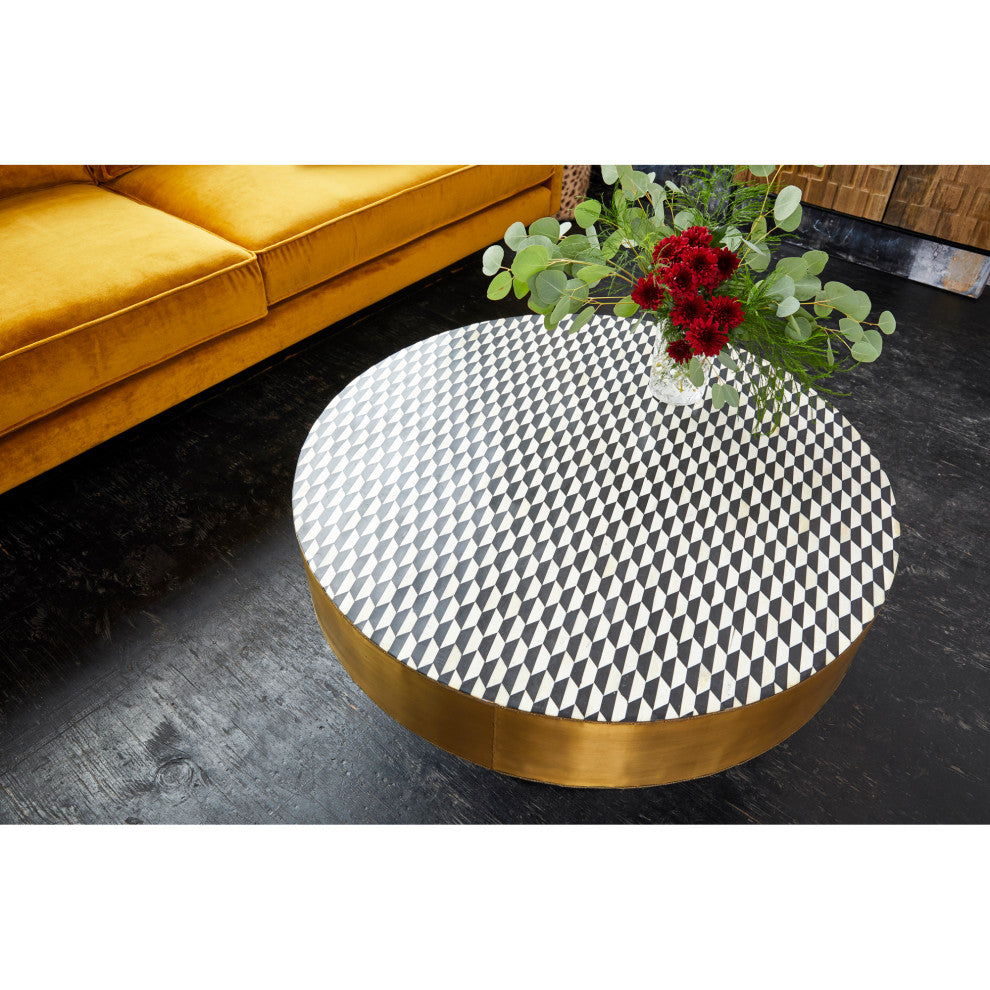 Art Deco Optic Coffee Table - Yellow