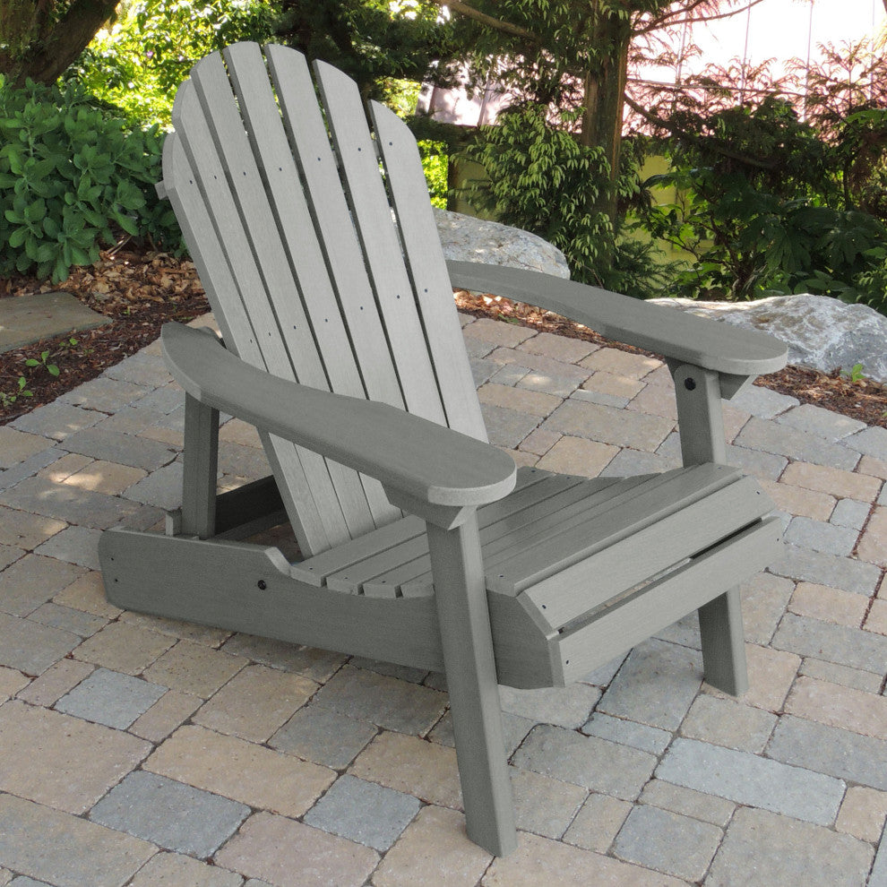 Merrow Folding & Reclining Adirondack Chair, Gray