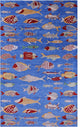 5' 1" X 8' 3" Gabbeh Fish Design Handmade Wool Rug - Q15514