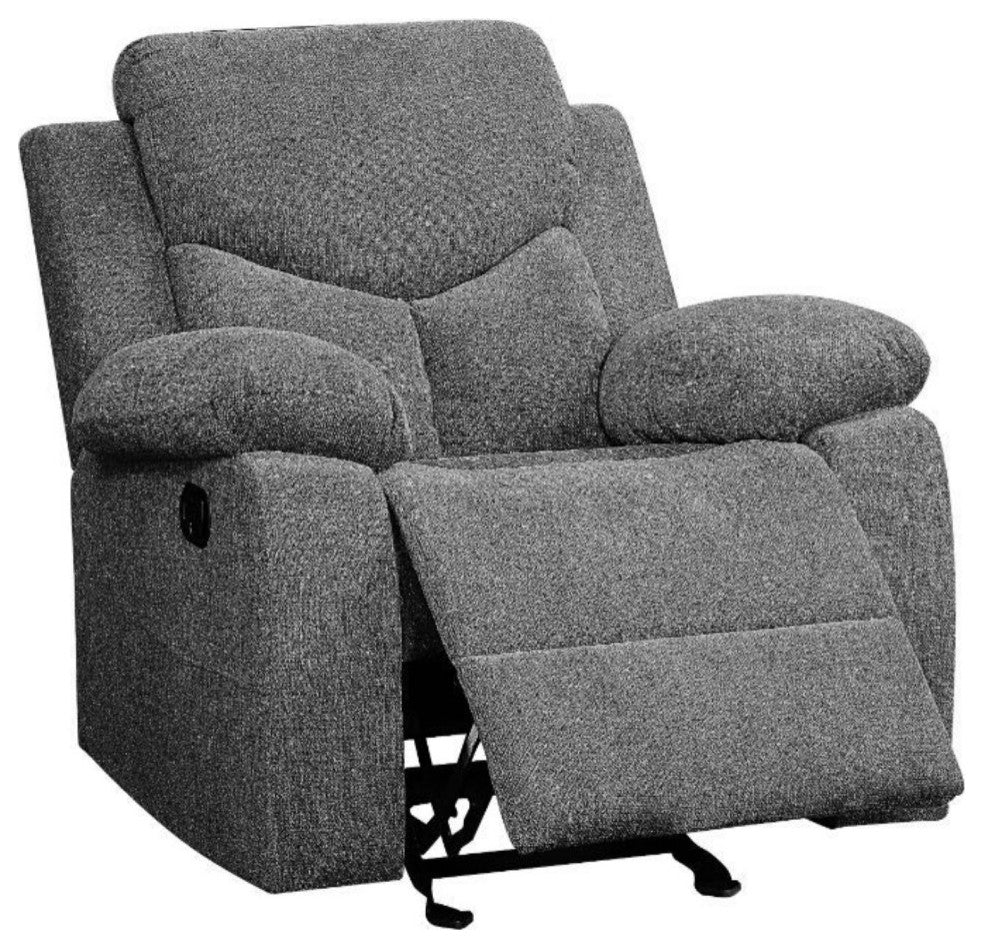 Glider Recliner, Gray Chenille
