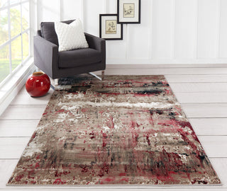 Momeni Monterey Polyester and Polypropylene Area Rug, Red, 8'6"x11'6"
