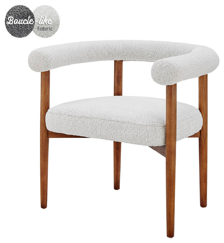 Keanu Fabric Dining Side Chair, Boucle Beige