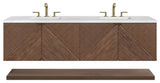 Marcello 72" Double Vanity, Chestnut, Arctic Fall