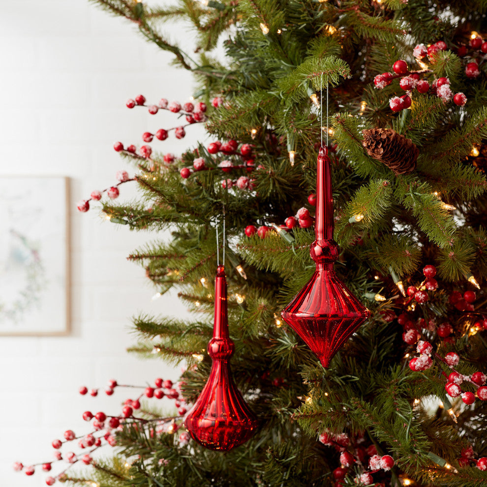 Glass Drop Ornament, 6-Piece Set