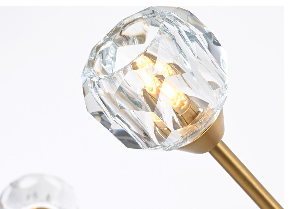 10 Light Pendant, Gold