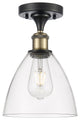 Innovations 516-1C-BAB-GBD-752-LED 1 Light Semi-Flush Mount, Black Antique Brass