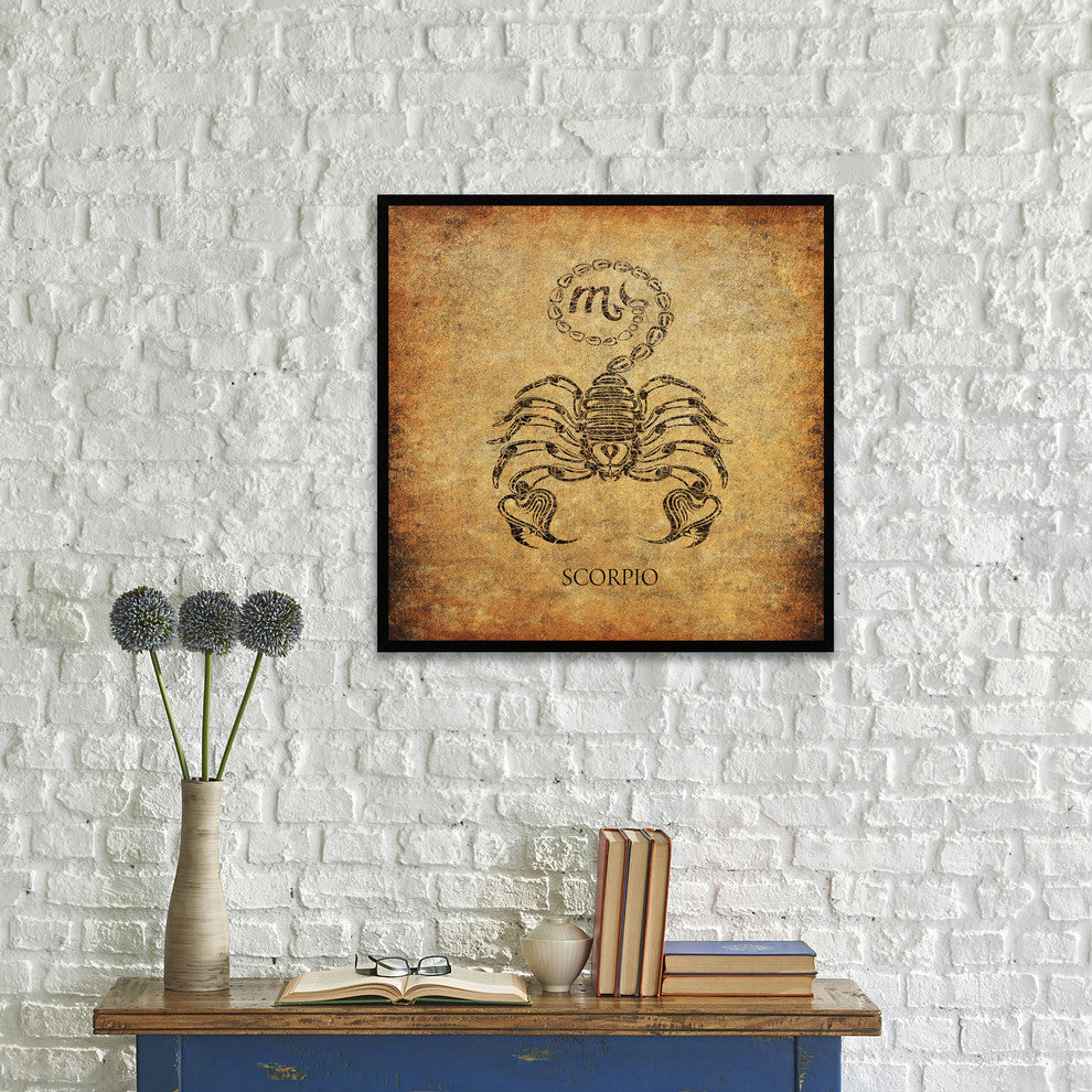 Scorpio Horoscope Astrology Canvas Print, Custom Picture Frame, 15"x15"