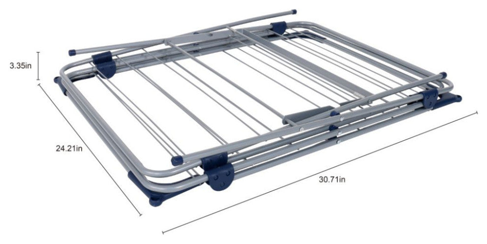 YBM Home 3 Tier Foldable Clothes Water-Resistant Steel Drying Rack