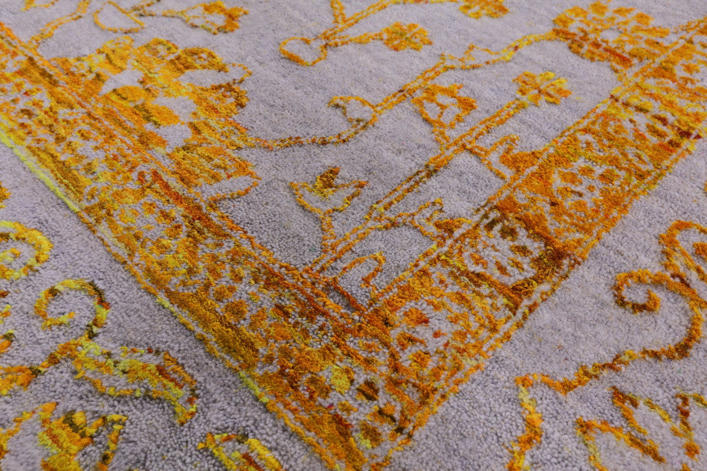 Persian Hand-Knotted Wool & Silk Rug 9' 0" X 11' 11" - Q15809