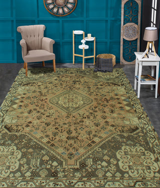 Fine Vintage Distressed Enyd Beige Rug