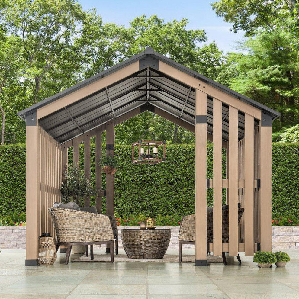 SummerCove 11'x11' Sienna Cedar Wood Framed Hot Tub Gazebo