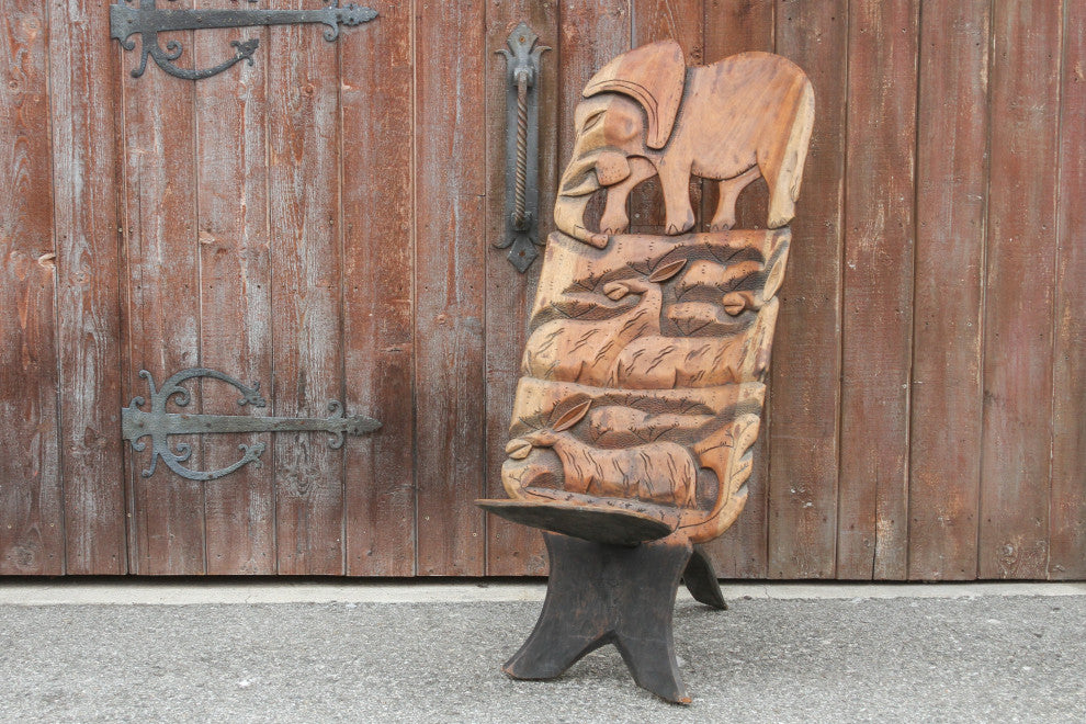 Late 20th Century African Tribal Elephant Chair