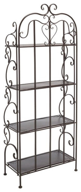 Safavieh Tyrique 4 Tier Shelf Unit, Rustic Brown