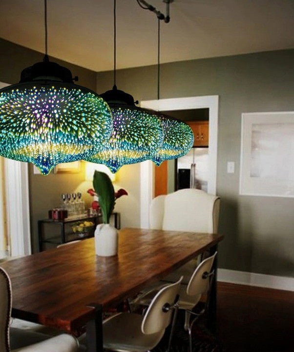 MIRODEMIÂ® Gourdon 3D Colorful Starry Sky Pendant Lamp, D