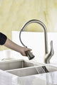 Accent Series Single Handle Pull Down Kitchen Faucet in Brushed Nickel