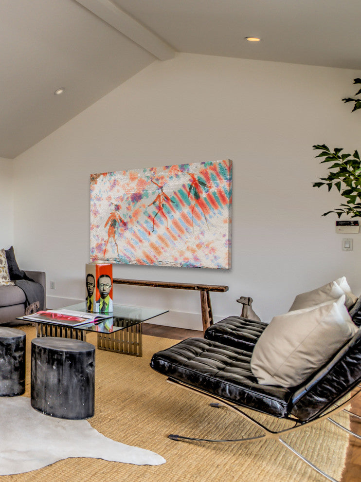 "Bird Dance" Print on Canvas, 18"x12"