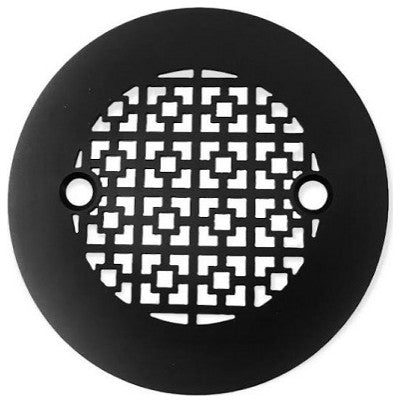 Round Shower Floor Drain - Matte Black - Geo. No. 1 Design by Designer Drains