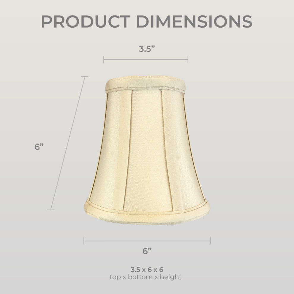 Royal Designs True Bell Basic Lamp Shade, Flame Clip Fitter, Beige, Single