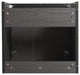 Oakville Wall Mount Bathroom Vanity, Black Coal Oak, 24", Black Hardware
