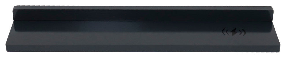 35" Dark Gray Wireless Charging Shelf and Frameless Mirror Set