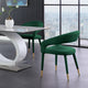 Destiny Dining Chair, Green, Velvet