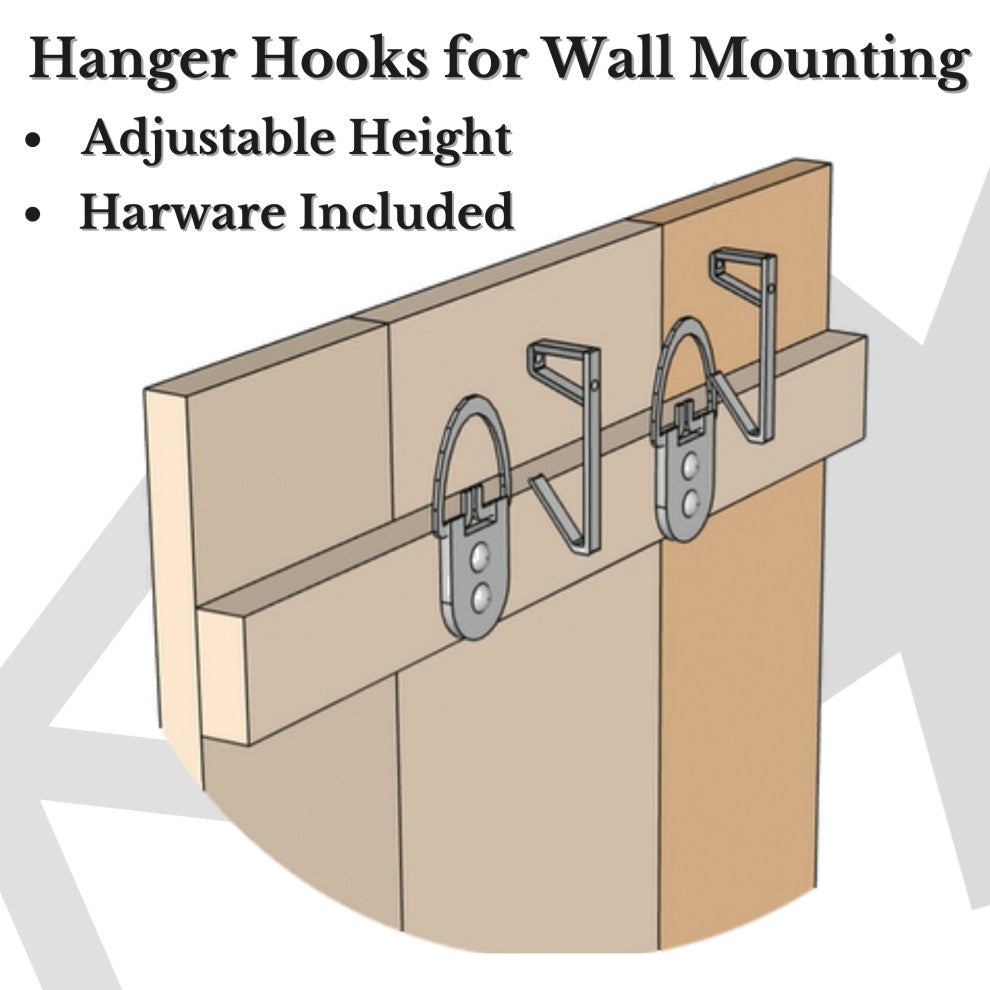 Handcrafted Headboard, Hanger Style, Gray, King