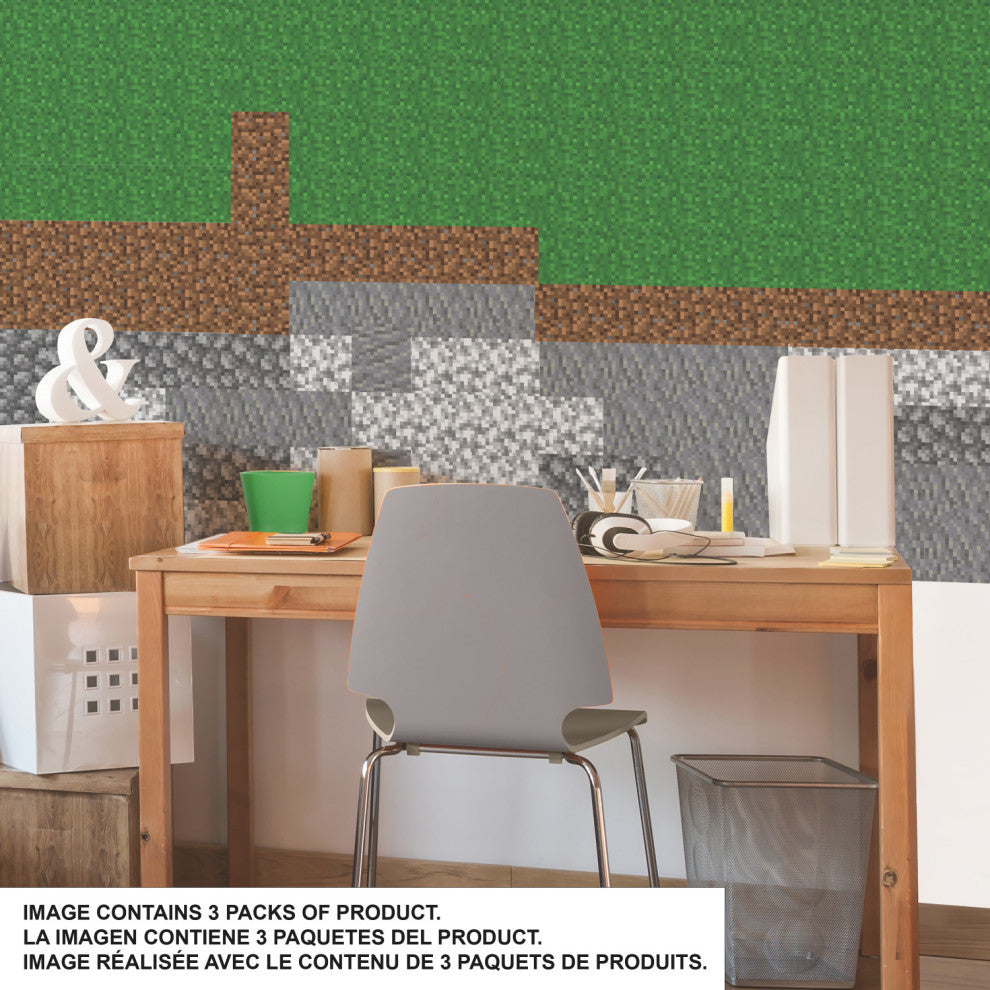 Minecraft Block Strips Peel and Stick Wall Decals