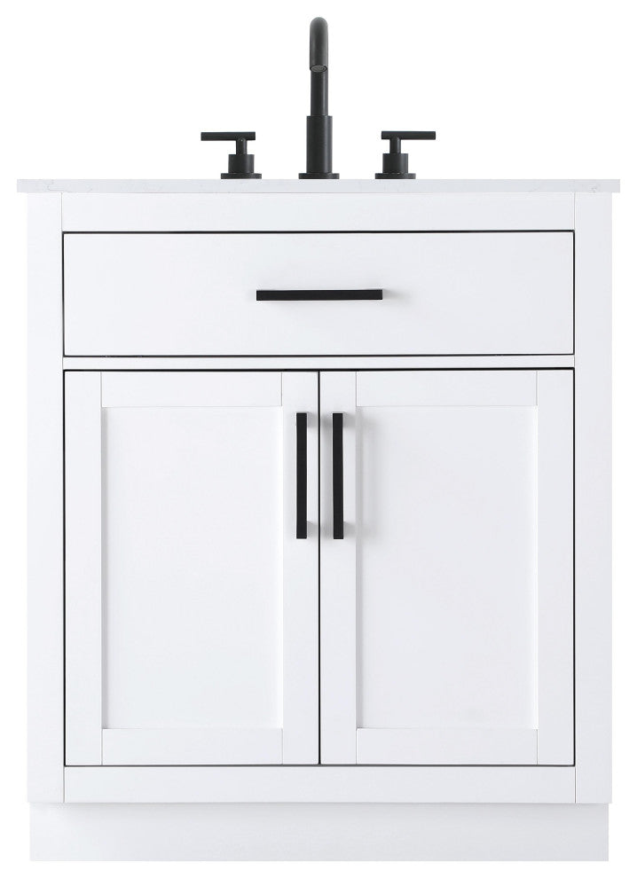 Home Living 30" Single Bathroom Vanity, White