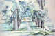 Paul Cezanne Pool and Lane of Chestnut Trees at Jas de Bouffan