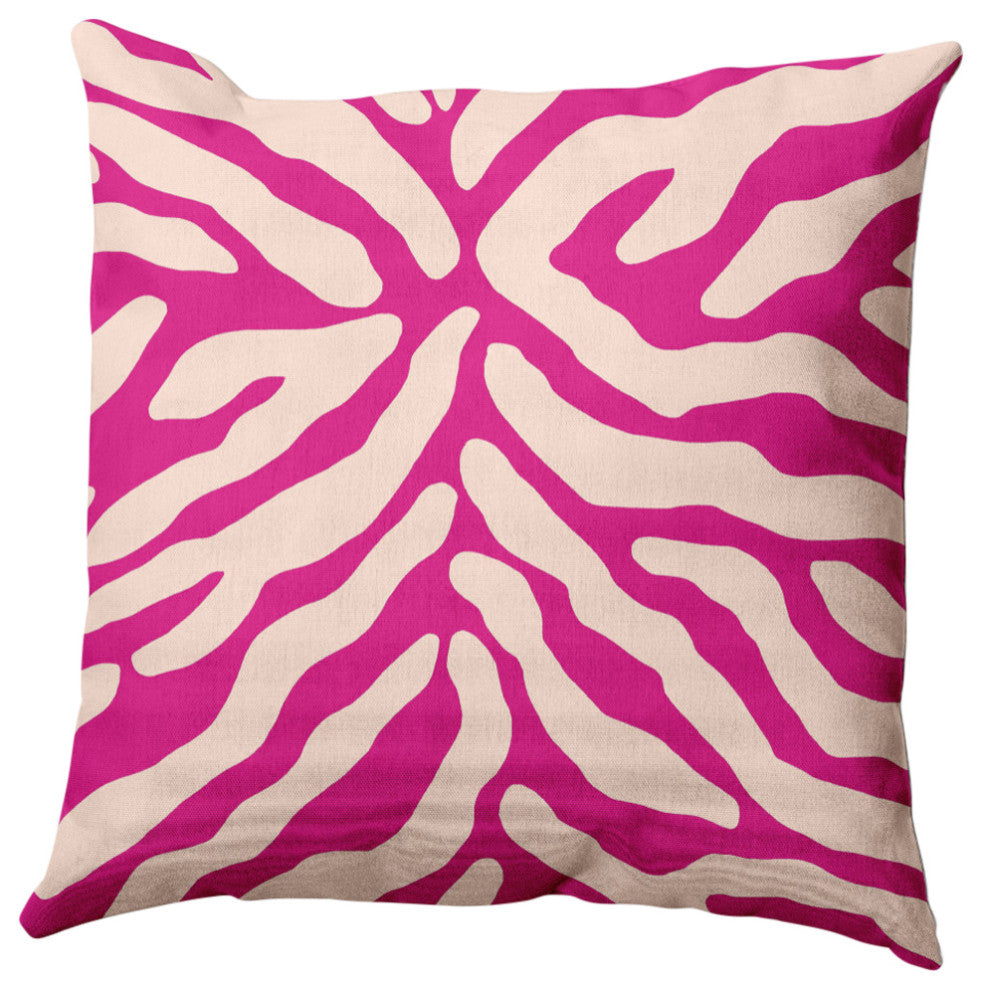 Animal Stripe Decorative Throw Pillow, Orchid, 16"x16"