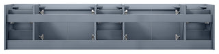 Geneva Transitional Dark Grey 84" Vanity Cabinet Only