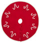 Candy Cane Christmas Tree Skirt in Red