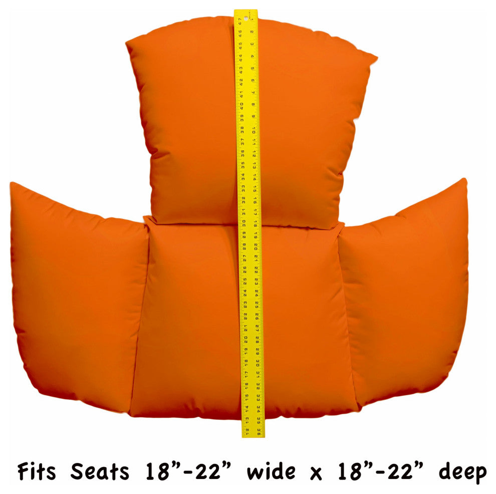 Primo Orange Indoor Outdoor Replacement Cushion for Egg Chair